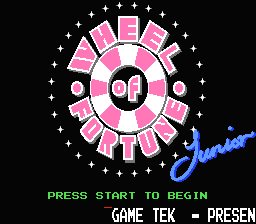 Wheel of Fortune Junior Edition title screenshot